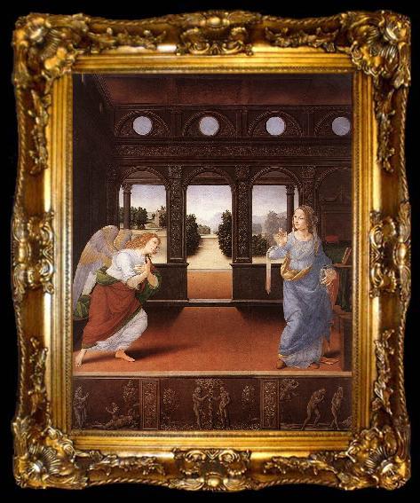 framed  LORENZO DI CREDI Annunciation s6, ta009-2